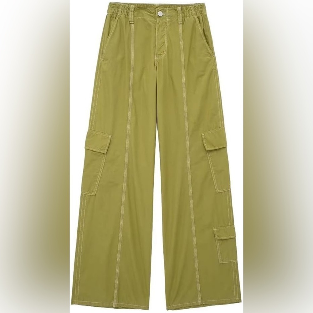 Zara Army Green Baggy Cargo Pants
